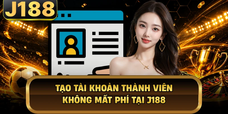 Tạo tài khoản thành viên không mất phí tại J188